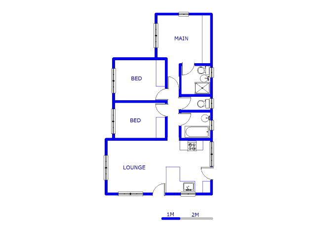 Floor plan of the property in Groblerpark