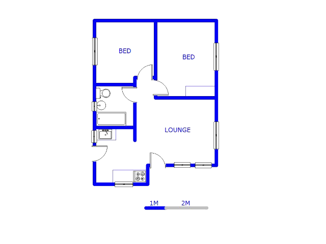 Floor plan of the property in Stretford