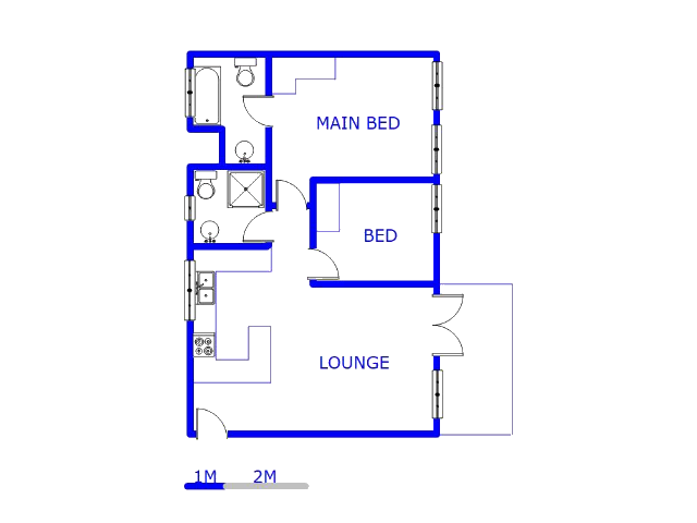 Floor plan of the property in Lyme Park