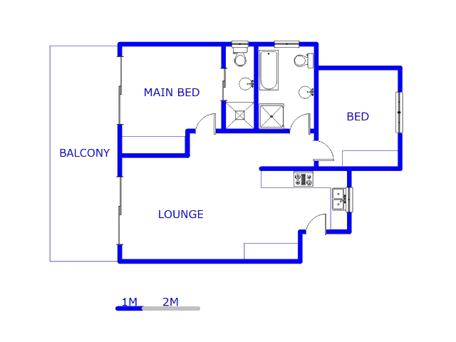 Floor plan of the property in Fourways