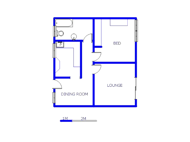 Floor plan of the property in Vanderbijlpark