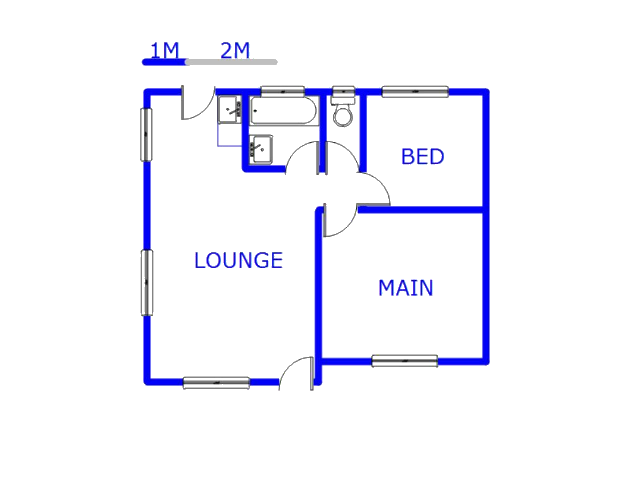 Floor plan of the property in Protea Glen