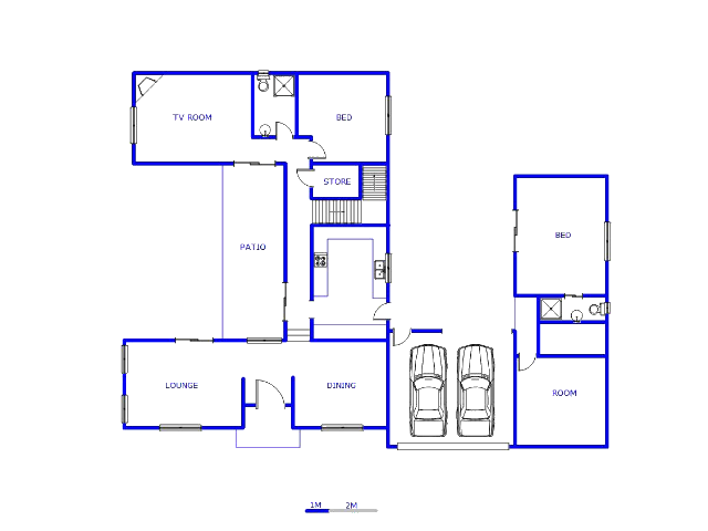 Floor plan of the property in Noordhang