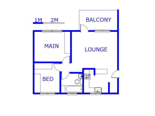 Floor plan of the property in Benoni