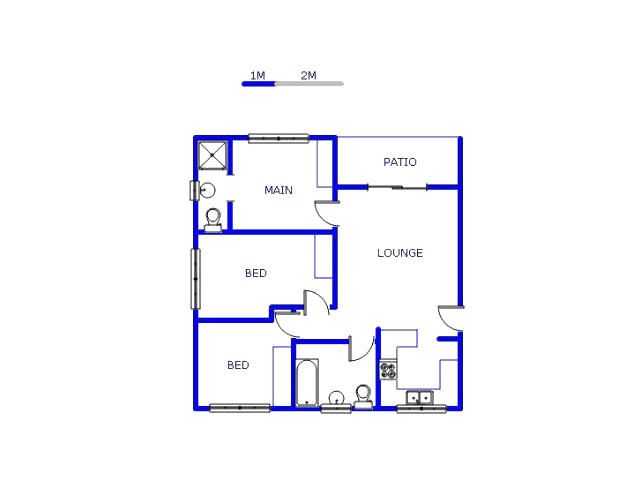 Floor plan of the property in Rensburg