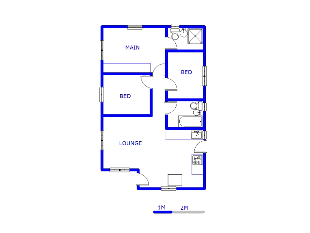 Floor plan of the property in Protea Glen