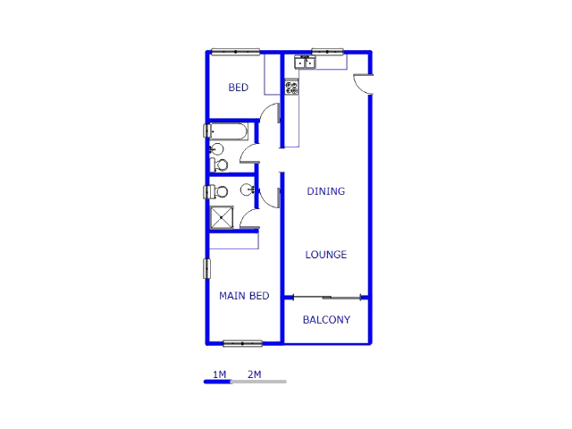 Floor plan of the property in Fourways