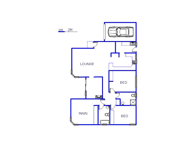 Floor plan of the property in Rensburg