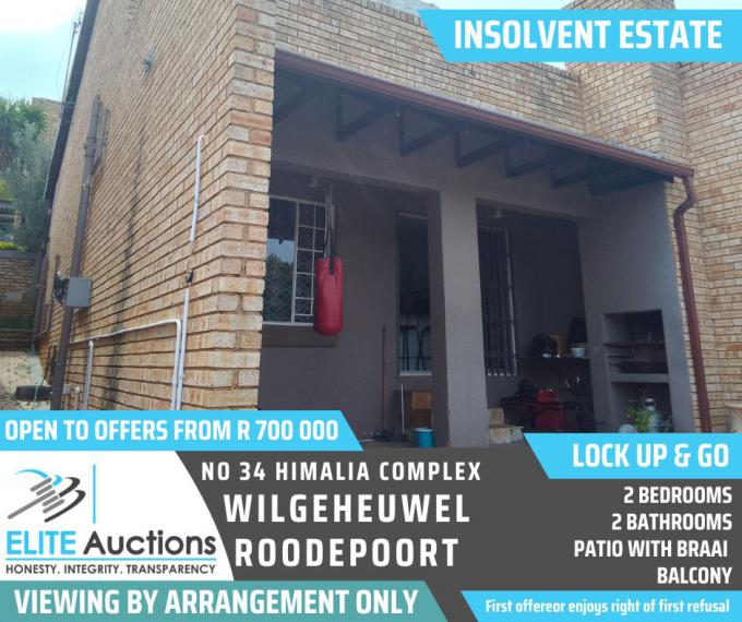 2 Bedroom Sectional Title for Sale For Sale in Wilgeheuwel  - MR630215