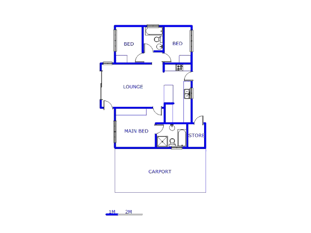 Floor plan of the property in Amandasig