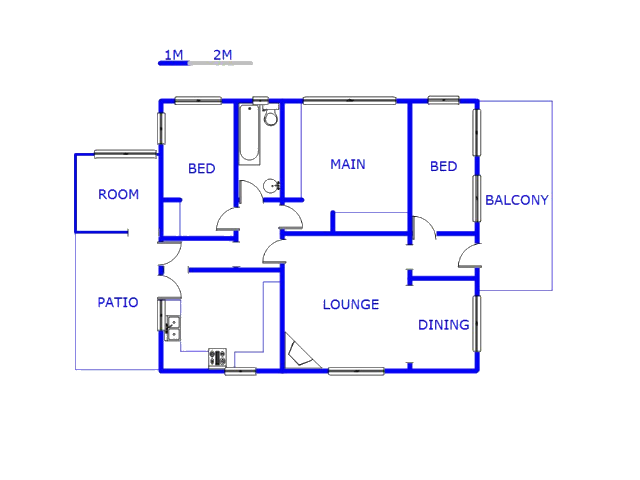 Floor plan of the property in Uvongo