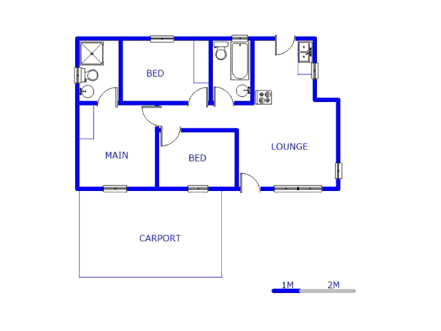 Floor plan of the property in Alberton