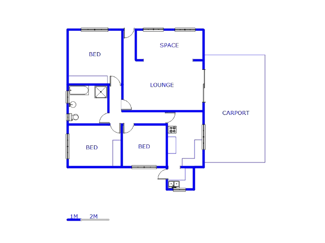 Floor plan of the property in Silverton