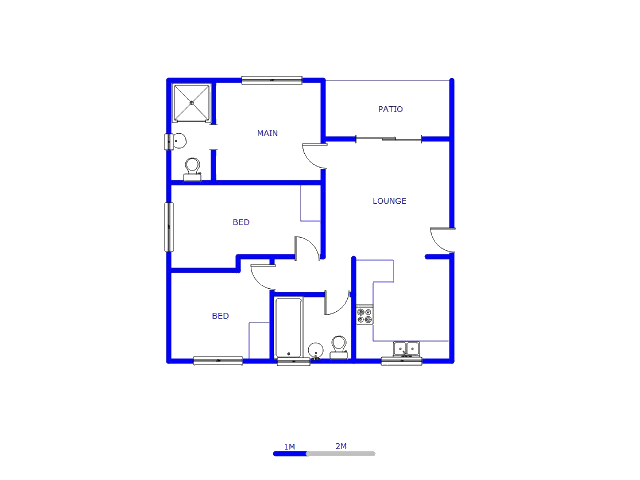 Floor plan of the property in Rensburg