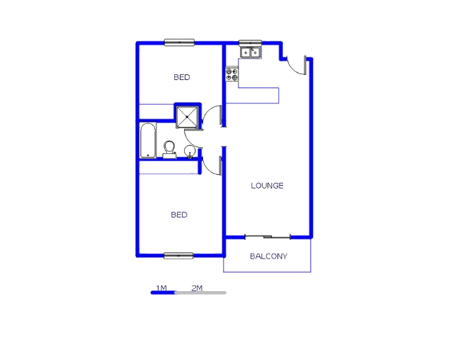 Floor plan of the property in Vereeniging