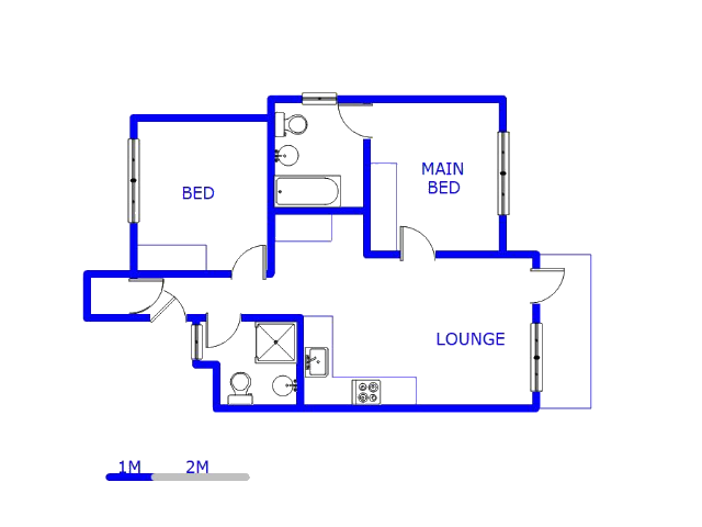 Floor plan of the property in Ferndale - JHB