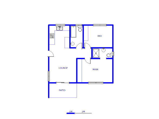 Floor plan of the property in Vanderbijlpark