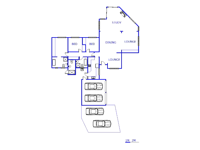 Floor plan of the property in Helderkruin