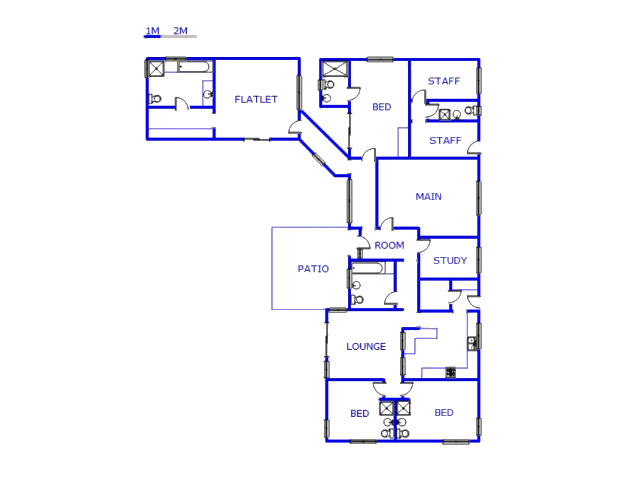 Floor plan of the property in Ferndale - JHB