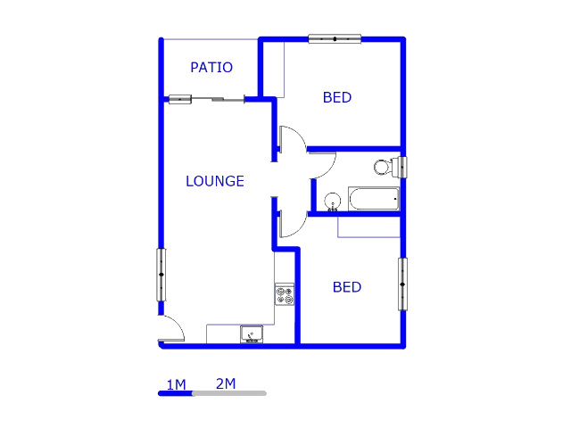 Floor plan of the property in Benoni