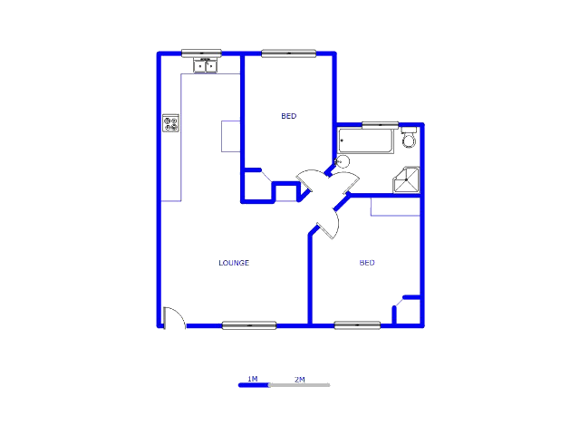 Floor plan of the property in Vanderbijlpark