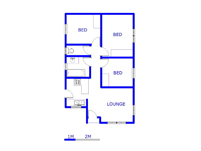 Ground Floor - 60m2 of property for sale in Kosmosdal