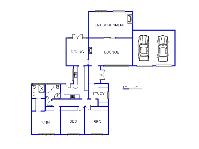 Floor plan of the property in Parkdene (JHB)