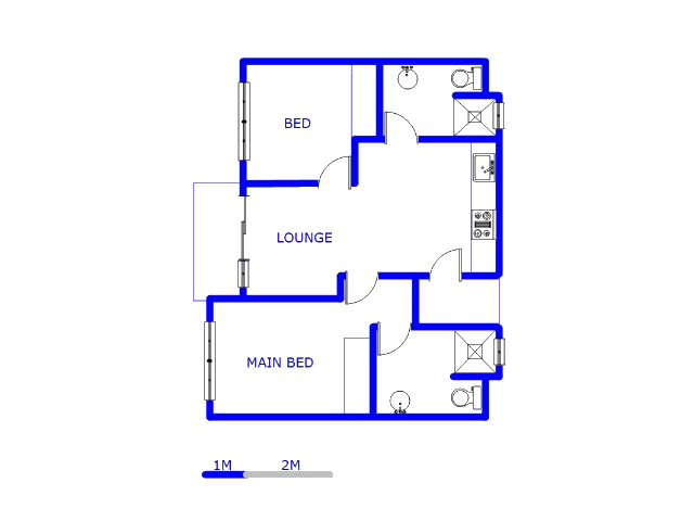 Floor plan of the property in Waverley - JHB