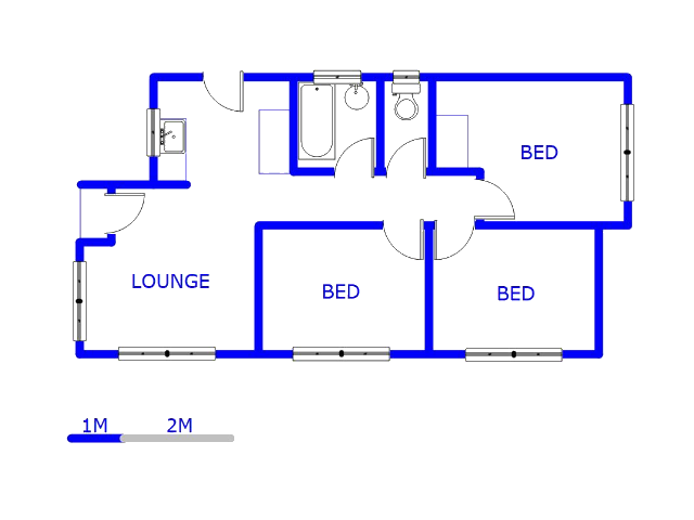 Floor plan of the property in Soshanguve East