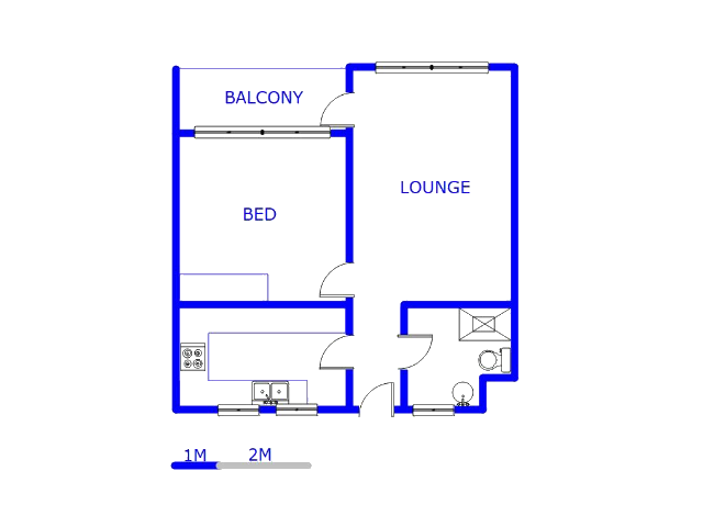 Floor plan of the property in Ferndale - JHB