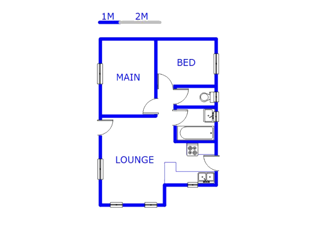 Floor plan of the property in Protea Glen