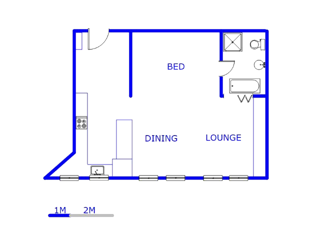 Floor plan of the property in Johannesburg North