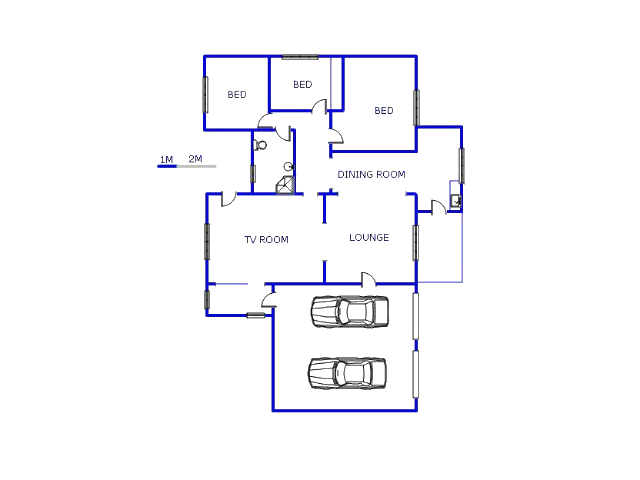 Floor plan of the property in Meyerton