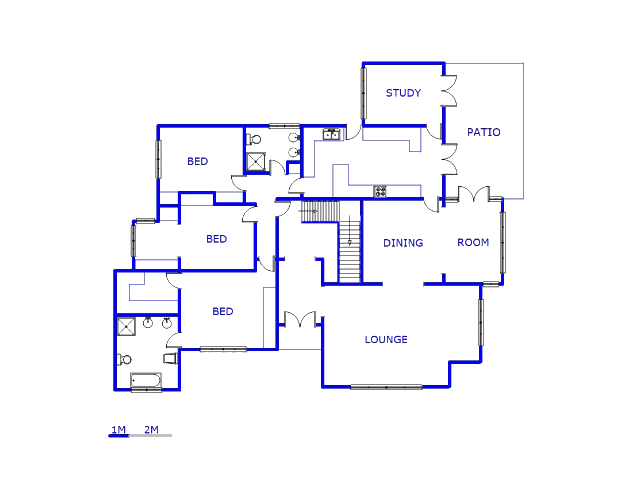 Floor plan of the property in Sunningdale - JHB