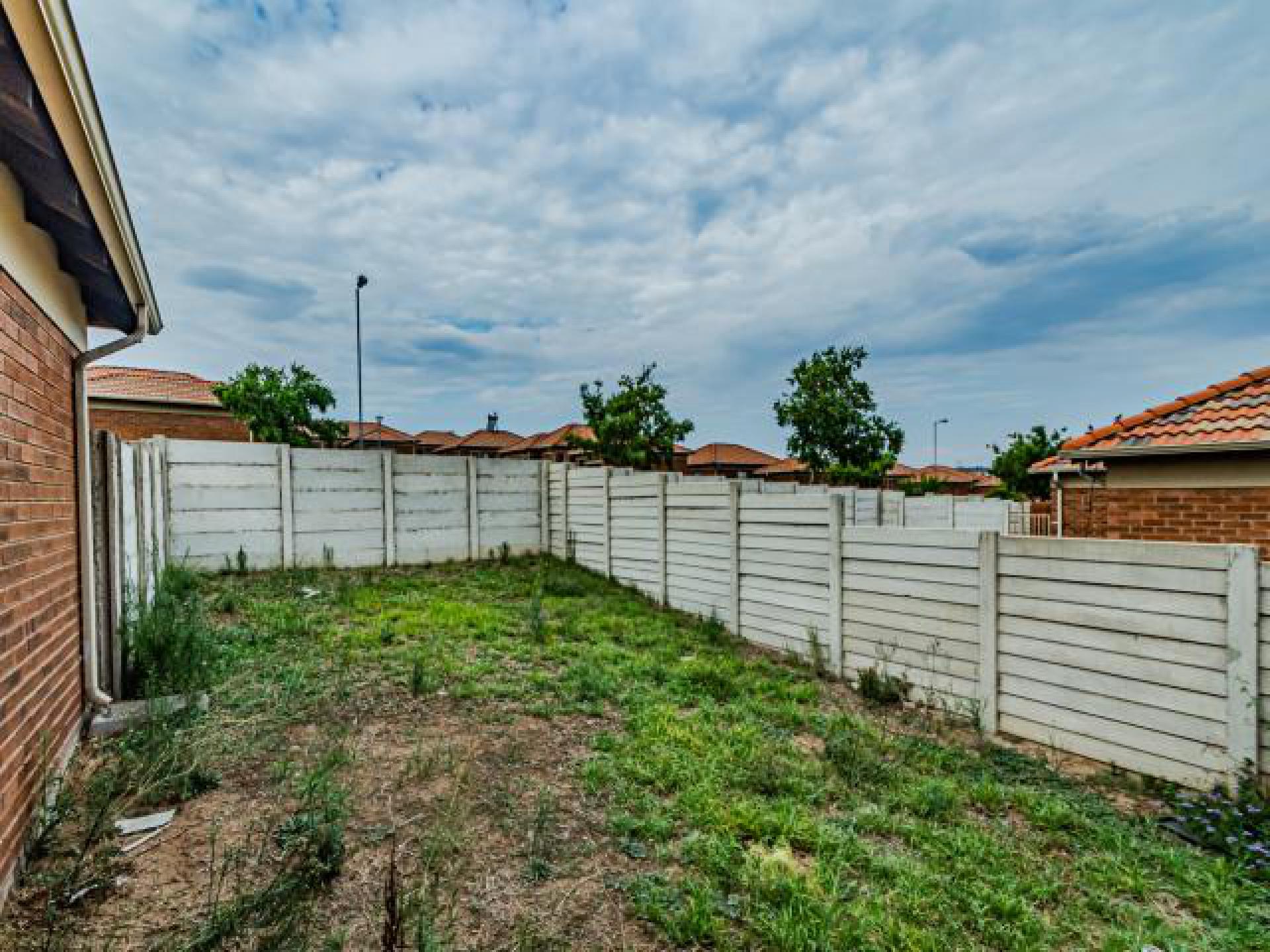 Backyard of property in Thatchfield Hills Estate