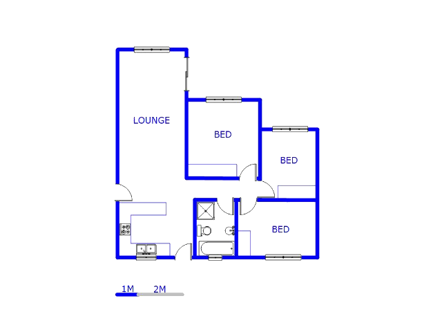 Floor plan of the property in Chantelle