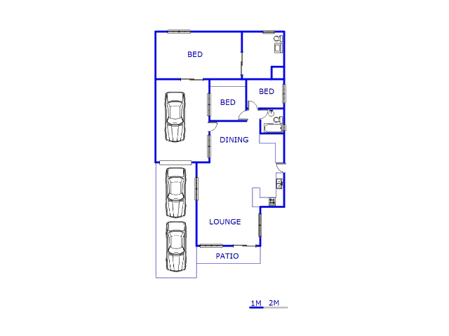 Floor plan of the property in Protea Glen