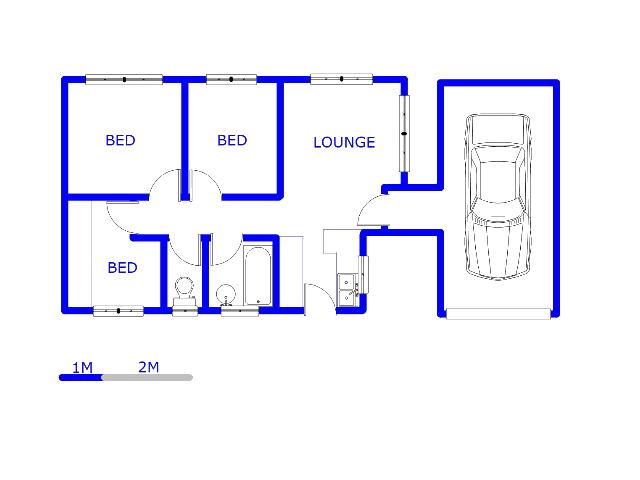 Floor plan of the property in Soshanguve East