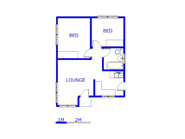 Floor plan of the property in Protea Glen