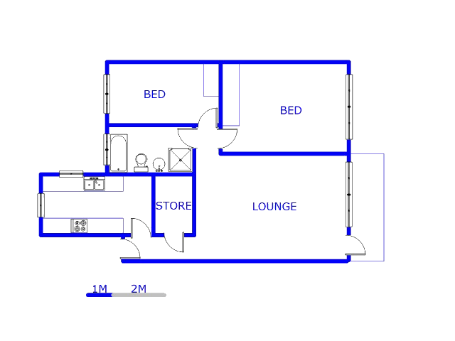 Floor plan of the property in Ferndale - JHB