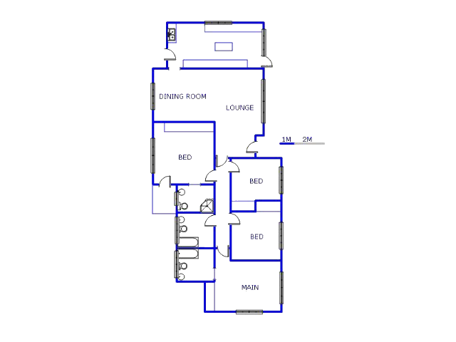 Floor plan of the property in Rensburg