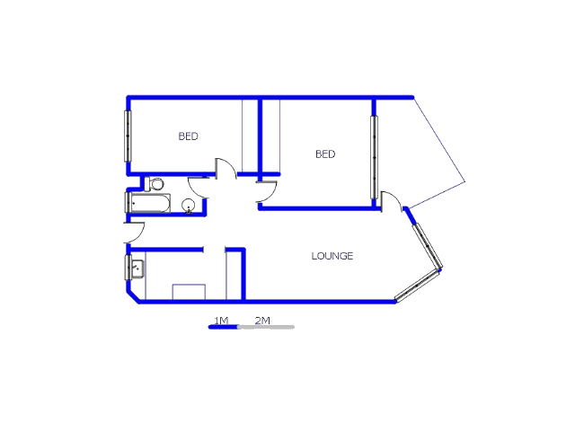 Floor plan of the property in New Redruth