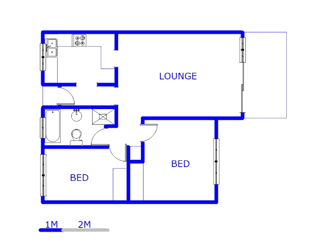 Floor plan of the property in Buccleuch