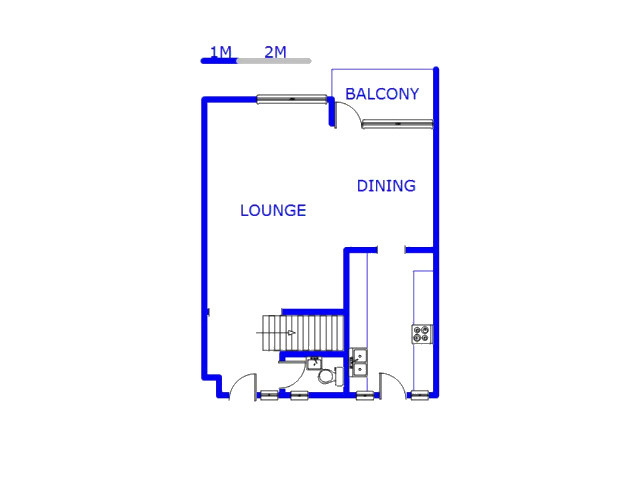 Floor plan of the property in Bulwer (Dbn)