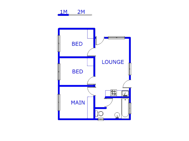 Floor plan of the property in Daggafontein