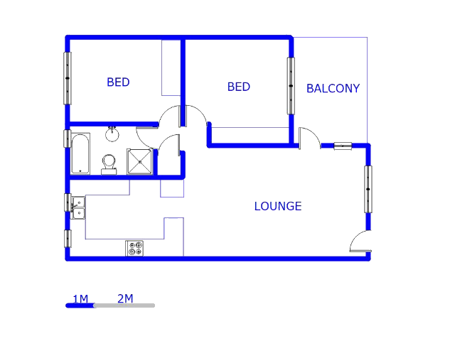 Floor plan of the property in Linden