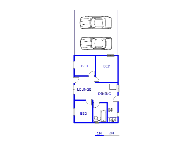 Floor plan of the property in Protea Glen