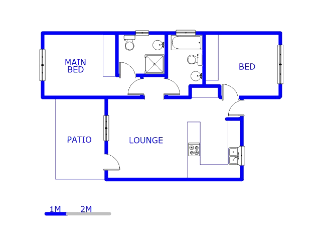 Floor plan of the property in Albertsdal