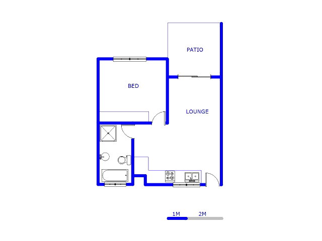 Floor plan of the property in Northgate (JHB)