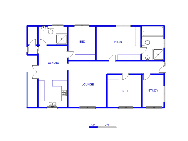 Floor plan of the property in Glenwood - DBN